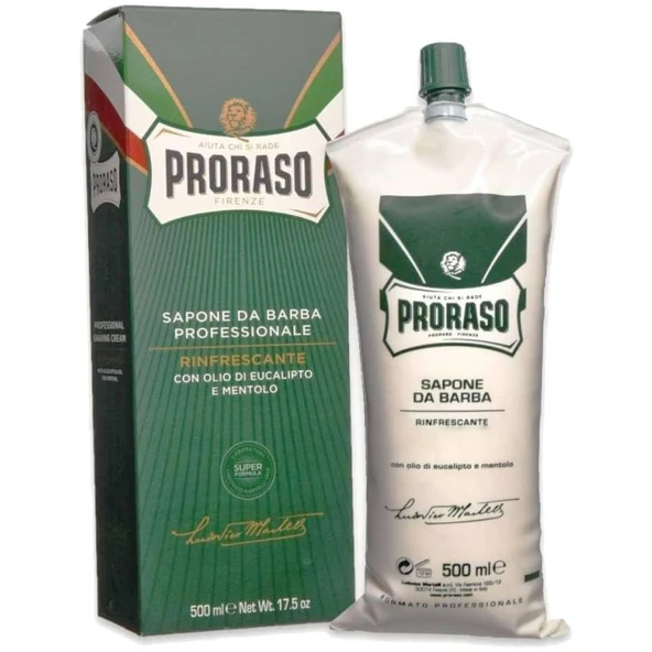 6x Proraso tıraş sabunu tüp sabunu tıraş sabunu okaliptüs yağı ve mentol 500 ml ürün görseli 1