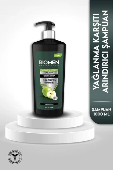 Professional Elma Sirkesi&vitamin B3 Yağlanma Karşıtı Arındırıcı Şampuan 1000 ml ürün görseli 1