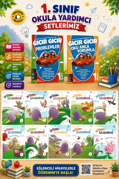 1 .Sınıf Oku Anla Yorumla + Problemler + Bilge Salyangoz Hikaye Seti ürün görseli 1