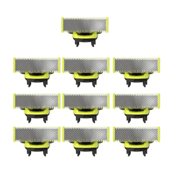 Tıraş makineleri için yedek bıçaklar, One Blade QP2520 QP2630 QP2515 QP6510 QP6520 QP6530 düzelticiyle uyumlu (10 adet bıçak) ürün görseli 1