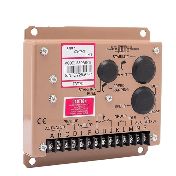 ESD5500E Jeneratör Hız Kontrol Modülü 5500E Elektrikli Hız Kontrol Cihazı 12V 24V DC Motor Kontrolü Dizel Motor Parçası(Ortak 5500E) ürün görseli 1