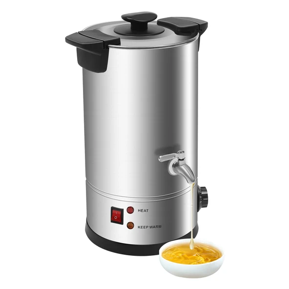 Mermajestic Elektrikli Balmumu Eritici 10L Eritme Potası, 1800W Hızlı Isıtma, Tam Şasi Isıtıcılı Profesyonel Mum Makinesi, Hassas Sıcaklık Kontrolü, Mum Yapımı için ürün görseli 1
