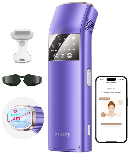 Safir buz soğutma teknolojisine sahip epilasyon lazeri, ağrısız IPL cihazları kadın, erkek, yüz, bikini, vücut, bacak, koltuk altı için epilasyon ürün görseli 1