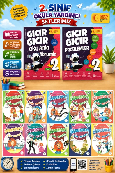 2.Sınıf Oku Anla Yorumla + Problemler + Öğrenmeye Var Mısın Hikaye Seti ürün görseli 1