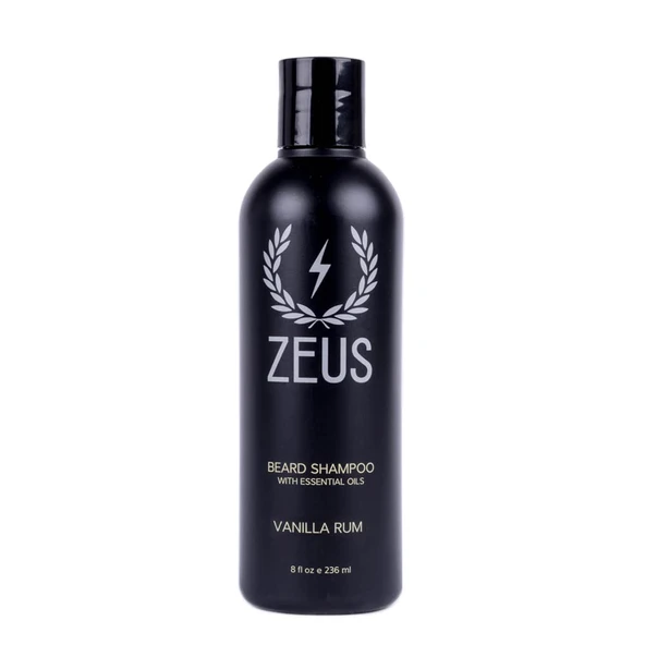 ZEUS Erkekler için Sakal Şampuanı ve Yıkama - 8oz - Doğal Malzemelerle Sakal Yıkama (Koku: Vanilya Rum) ürün görseli 1
