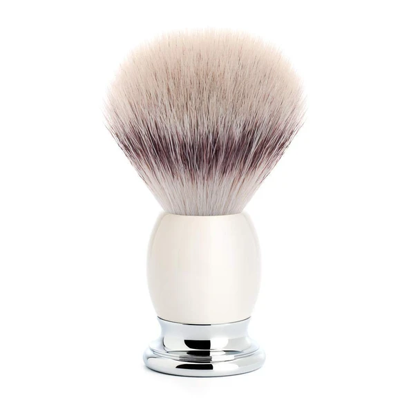 MÜHLE tıraş fırçası - Sophist serisi - Silvertip Fiber - porselen beyazı ürün görseli 1