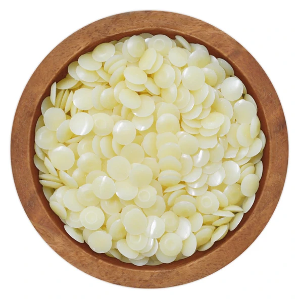 Pirinç mumu pastilleri 5kg - pirinç kepeği mumu (Oryza Sativa Cera), doğal kozmetikler için vegan bitki mumu, kremler, losyonlar, dudak balsamı - sertleştirici madde, koyulaştırıcı, film oluşturucu ürün görseli 1