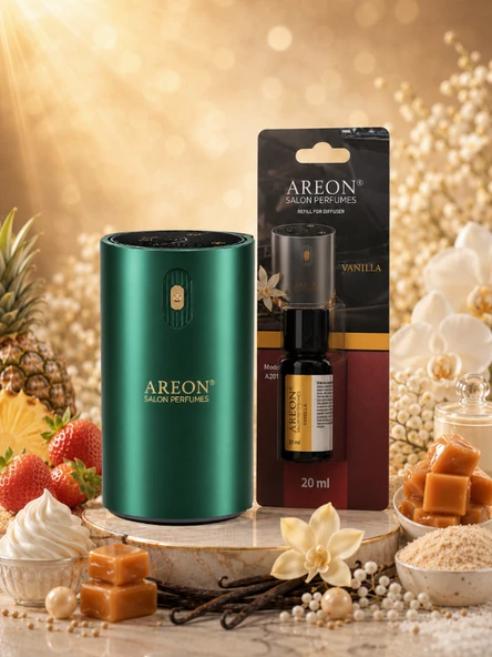 Areon Aromatik Difüzör Yeşil (Klasik Metal) + Vanilla ürün görseli 1