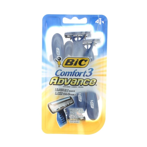 BIC Comfort 3 Advance Tek Kullanımlık Metal Klasik Erkek Tıraş Makinesi (10'lu Paket) ürün görseli 1