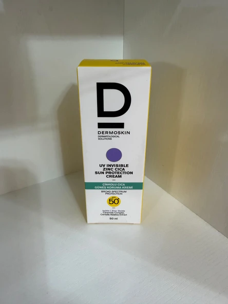 Dermoskin UV Invisible Zinc Cica Sun Cream SPF50 50 ml ürün görseli 1