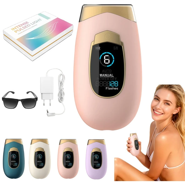 Onlybabe Hair Remover Ipl Pro 2.0 - IPL epilasyon cihazı, kadınların yüzünde, bacaklarında ve bikini bölgesinde hassas ve kalıcı epilasyon (pembe) ürün görseli 1