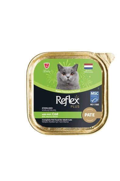 Reflex Plus Alu Tray 85 gr Morina Balıklı Kıyılmış Pate Kısır Kedi Yaş Mama ürün görseli 1