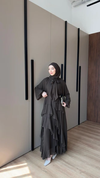 vera şifon elbise şallı ürün görseli 1