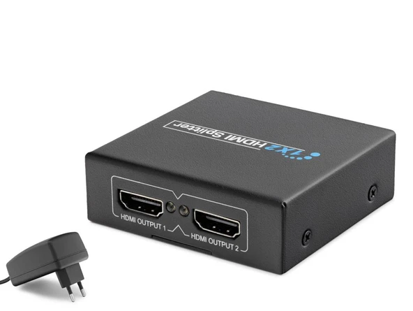 Hdmi Splitter 1080P 3D 1 In 2 Out - Siyah HDX1284 ürün görseli 1