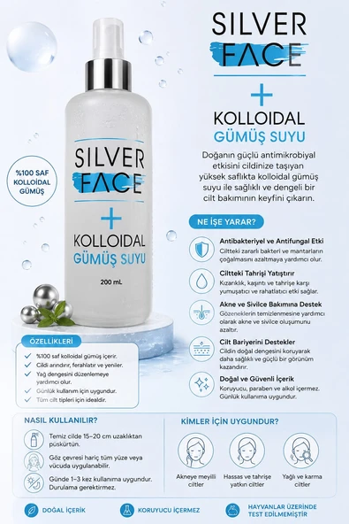 KOLLOİDAL GÜMÜŞ SUYU 200 ML ürün görseli 1