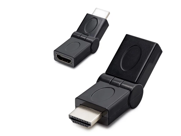 Hdmi Erkek Dişi Mafsallı Adaptör - Siyah HDX1257 ürün görseli 1