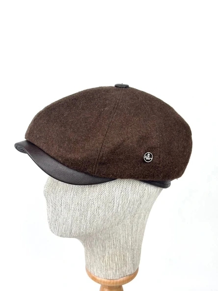 Kışlık Kasket Şapka – Retro Stil Kaşe Kumaş ürün görseli 1