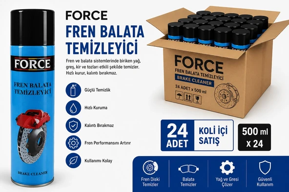FORCE Fren Balata Temizleyici Sprey 500 ml x 24 Adet (Koli) ürün görseli 1