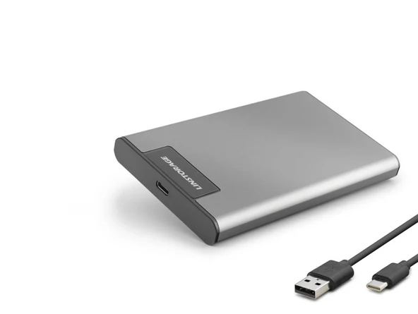 2.5 Inç Sata Hdd/Ssd Harici Disk Kutusu Usb 3.0 Type-C Rgb - Gümüş HDX1782 ürün görseli 1