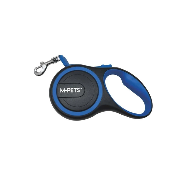 M-Pets Liberty Pembe Otomatik Şerit Köpek Gezdirme Tasması 5 Mt M ürün görseli 1