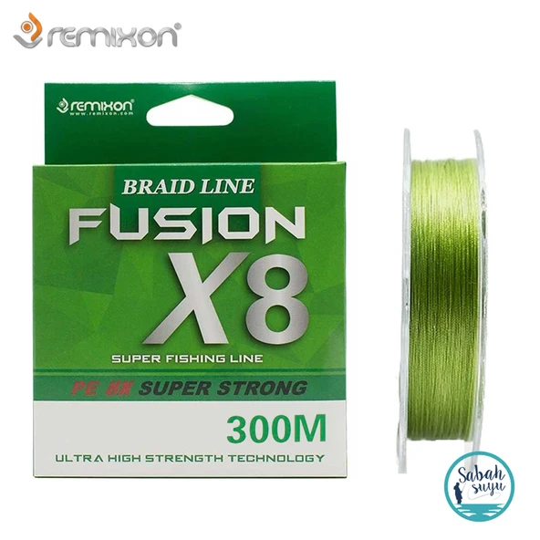 Remixon Fusion X8 İp Misina 300mt 0.13mm 6.8kg Yeşil ürün görseli 1