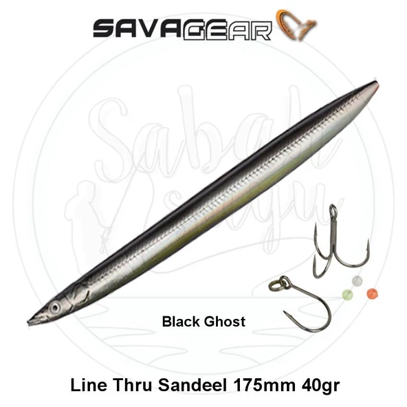 Savage Gear 3D Line Thru Sandeel 175mm 40g 04 Black Ghost ürün görseli 1