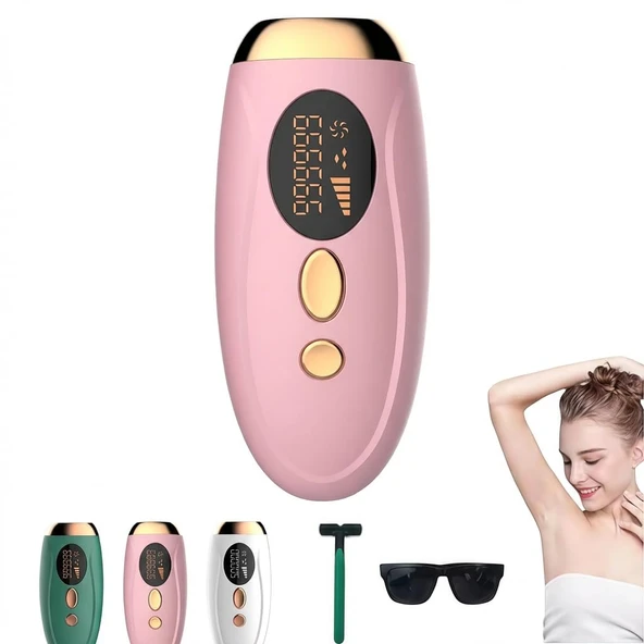 parlaklık ipl 2.0 — birinci sınıf epilasyon paketi, 999.990 ışık darbesi, 3 katlı güvenlik sensörlü ağrısız lazer epilasyon, vücut, yüz ve bikini bölgesi için 2 mod ve 5 seviyeli epilasyon (pembe) ürün görseli 1