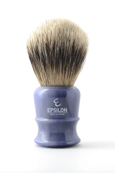 Epsilon tıraş fırçası porsuk kılı ucu gümüş mavisi 55/26 mm, standart, Único ürün görseli 1
