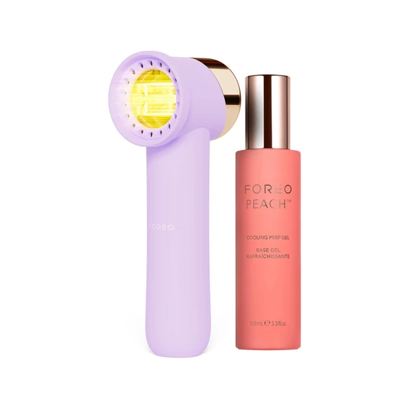 FOREO Fuzz-free Peach 2 go Set - Atımlı ışıklı epilatör + Şeftali hazırlama jeli canlandırıcı, nemlendirici ve rahatlatıcı - Yüz ve vücut için de kalıcı epilasyon ürün görseli 1
