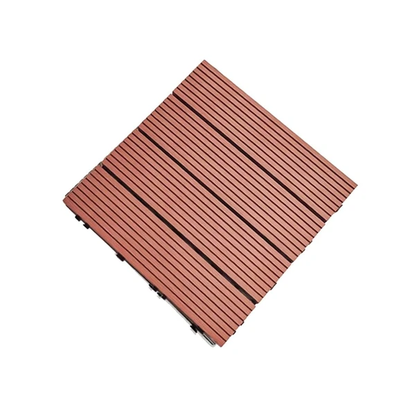 Pujindu Plastik Kilitli Veranda Fayansları, Veranda Fayansları, Birbirine Veranda Fayansları, Açık Su Geçirmez Döşeme, Herkes İçin (Rosso,11.8x11.8IN/10PCS) ürün görseli 1