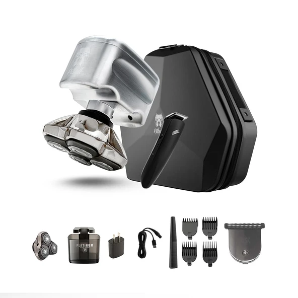 Skull Shaver Pitbull Diamond Pro Elektrikli Tıraş Makinesi ve Tıraş Makinesi - Ultimate Erkek Bakım Seti - Baş, Sakal ve Vücut için - Kablosuz, Seyahat Dostu, Şarj Kablosu Dahil ürün görseli 1