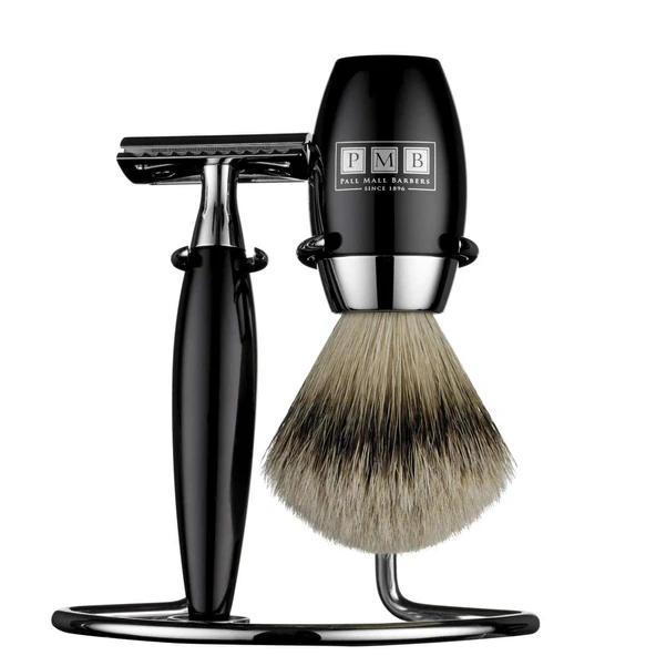 Pall Mall Barbers Trafalgar London Siyah Reçine Jilet Seti 1896'dan Beri ürün görseli 1