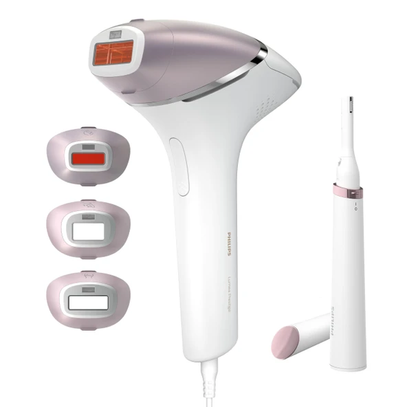 Philips Lumea IPL 8000 Serisi epilasyon cihazı, SenseIQ teknolojisine sahip, lazer epilasyona alternatif, vücut, yüz, bikini bölgesi, koltuk altı ve düzeltici düzeltici için 4 aparat (BRI949/00) ürün görseli 1