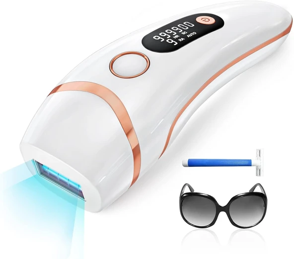 Haarlosy IPL cihazları erkekler ve kadınlar için epilasyon lazeri, 999.900 ışık darbesi 3 fonksiyon HR/SC/RA ve 9 enerji seviyesi Vücut, yüz ve bikini bölgesi için ağrısız epilasyon - beyaz ürün görseli 1