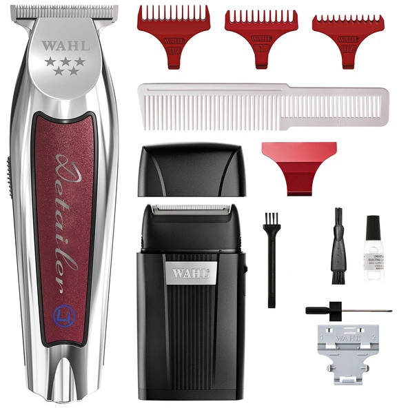 wahl profesyonel düzeltici ve tıraş makinesi paketi, akülü detaylandırıcı berber düzeltici, düz çizgiler için geniş t-bıçak, ultra yakın solma, salon kullanımı için mükemmel ürün görseli 1