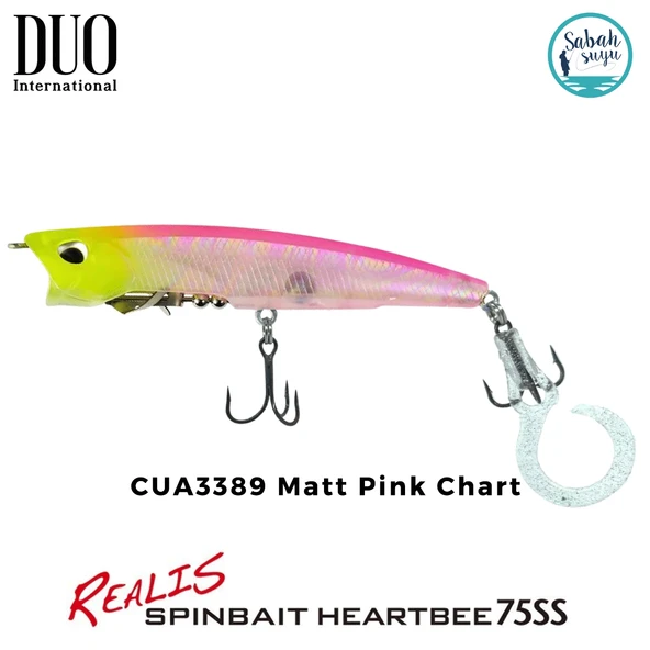 Duo Realis Spinbait Heartbee 75SS CUA3389 Matt Pink Chart ürün görseli 1