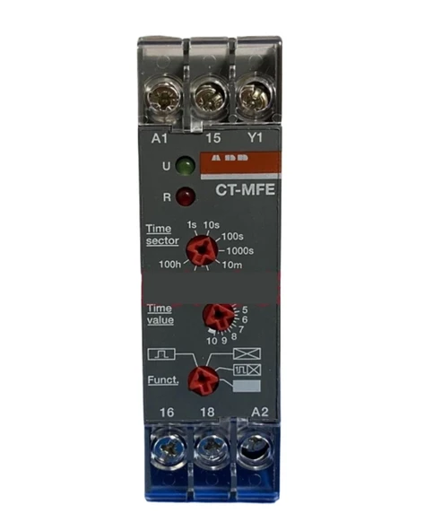 UOUOBEAR zaman rölesi CT-MFE 1SVR550029R8100, 1 değiştirme kontağı, 0,05 sn-100 sa, 24-240 VAC/DC ürün görseli 1
