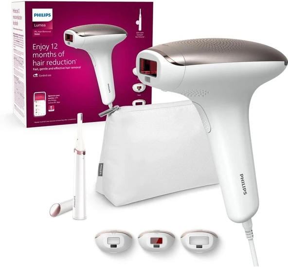 Philips Lumea Series 7000 Epilatör, Atımlı Işık, IPL, Evde Yumuşak Cilt, Çantalı, Vücut, Yüz ve Bikini Bölgesi Aksesuarları, Hassas Kalem, Lazer Epilasyona Alternatif ürün görseli 1