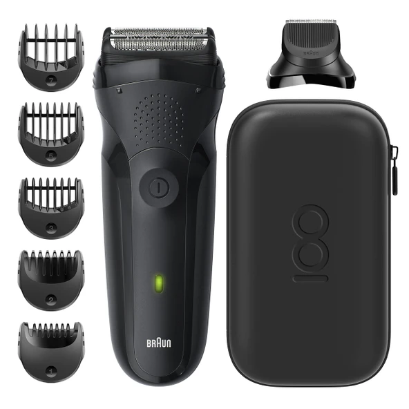 Braun Series 3 Shave&Style Design Edition tıraş makinesi, siyah, Braun'un 100 yılı ürün görseli 1