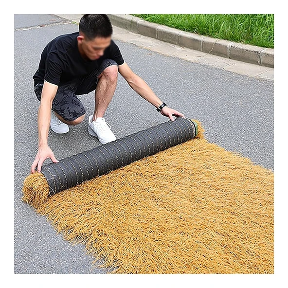 Pujindu Sentetik Saz Çatı, Yapay Meksika Saman Rulo, Saz Çatı Dekorasyonu, Bahçe Veranda için DIY Ticari Sanat (39.4x370 inç) ürün görseli 1