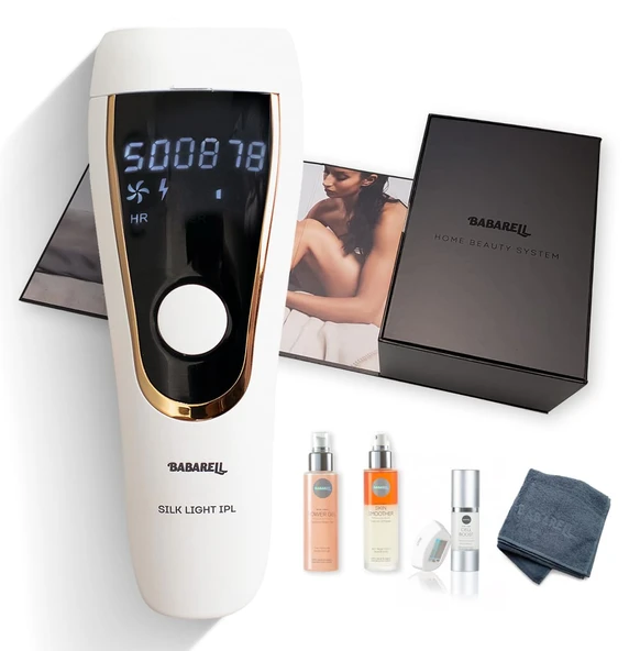 Babarell Silk Light IPL epilasyon ve cilt gençleştirme cihazları, kalıcı olarak görünür epilasyon için Avusturya doğal kozmetik ürünleri, kadın/erkek dahil ürün görseli 1