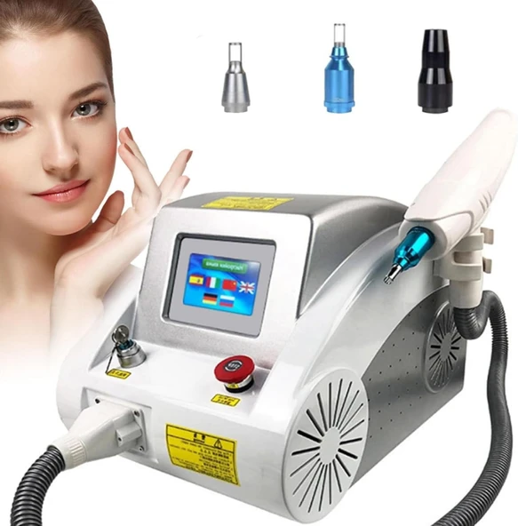 Profesyonel Dövme Silme Cihazı, Pikosaniye Lazer Teknolojisi Pigment Noktalarını Kaldırır, Dövme Silme için 1064Nm 532Nm 1320Nm Nd Yag Lazer, Kaş Pigmenti ürün görseli 1