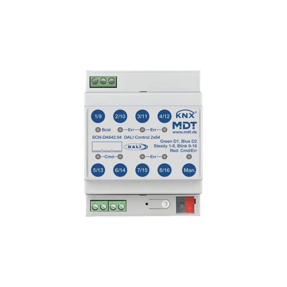 MDT teknolojileri DALI Control 2x64 Gateway 4TE, REG SCN-DA642.04 ürün görseli 1