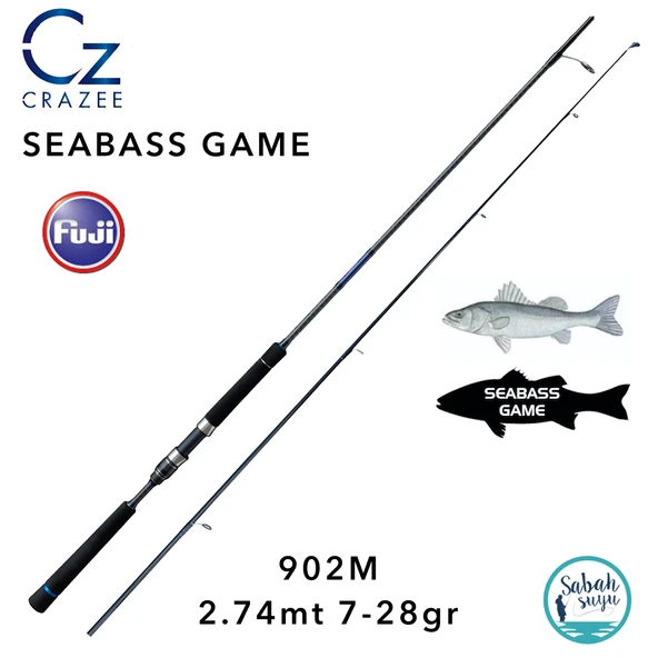 Crazee Seabass Game 902M Spin Kamış 2.74mt 7-28gr ürün görseli 1