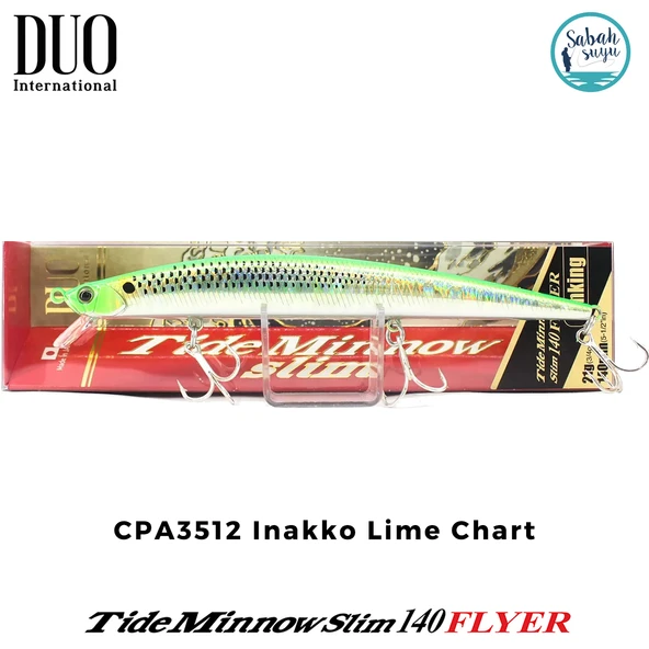 Duo Tide Minnow Slim 140 FLYER CPA3512 Inakko Lime Chart ürün görseli 1