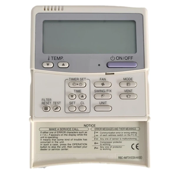 Merkezi Klima Kontrol Paneli için Kablolu Kumanda, Toshiba, RBC-AMT31E, Kablolu Kumanda, RBC-ASCU11-C, Merkezi Klima ile Uyumlu, Klima Düğmesi Kumandasının yerine geçer ürün görseli 1