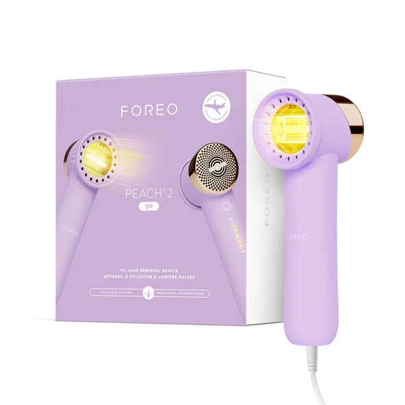FOREO PEACH 2 go IPL epilasyon cihazı Seyahatte kalıcı epilasyon Lazer epilasyon vücut ve yüz Hızlı Ağrısız Soğutma ve silikon kılıf Lavanta ürün görseli 1