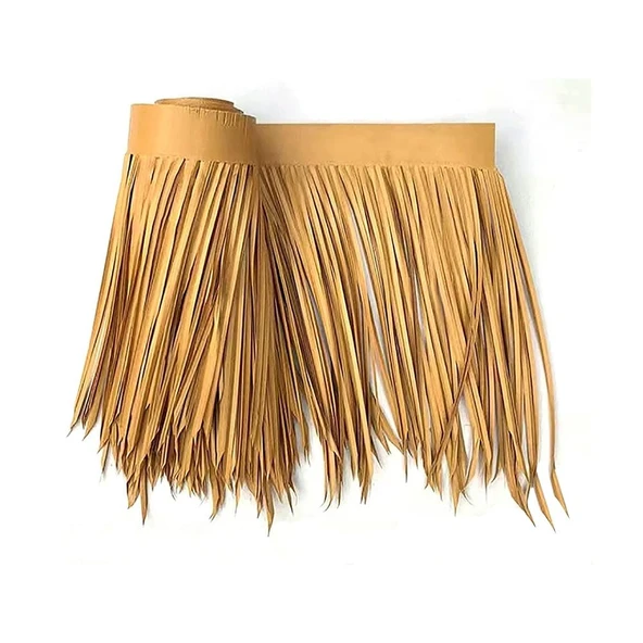Pujindu Saz Çatı Yapay Palmiye Saman Rulo Jaluzi Çim Palapa Saz Çatı Bahçe Veranda Şemsiye Çit (0.5x1 m/8 ADET) ürün görseli 1