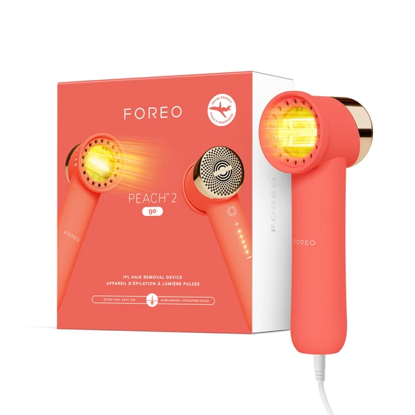 FOREO PEACH 2 go IPL epilasyon cihazı Hareket halindeyken kalıcı epilasyon Lazer epilasyon vücut yüzü hızlı ağrısız soğutma ve silikon kılıf mercan ürün görseli 1