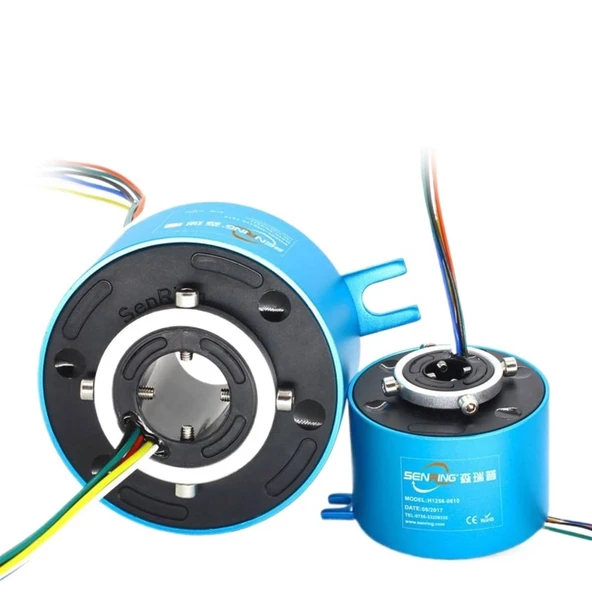 Açık Delikli Kayma Halkası, 12,7 mm Delik, 56 mm Dış Çap, 8/12/18/24 Kablolar, 2A/5A/10A, Değerli Metal Kontaklar, Çoklu Yapılandırmalar (12,7x56 mm, 8 Kanal, 5A)(12,7X56 mm 8CH 5A) ürün görseli 1